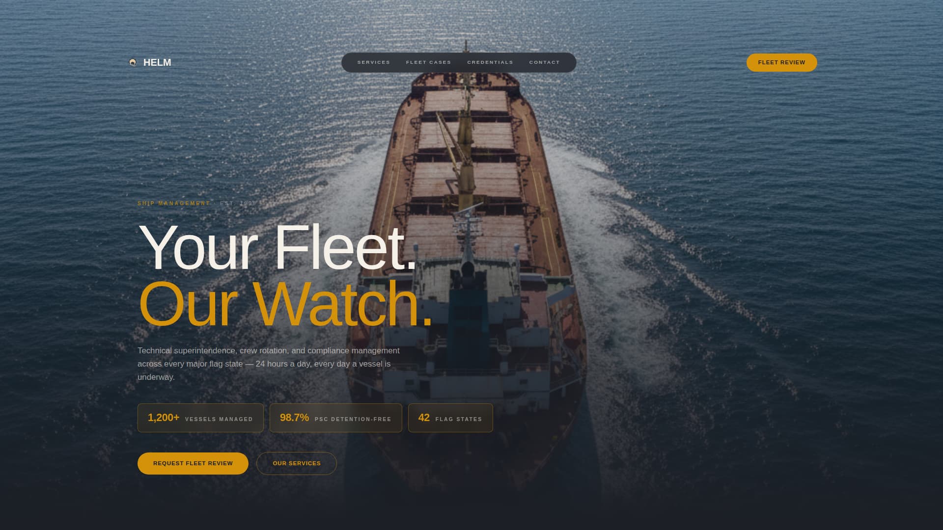 Ship Management Company Website Template