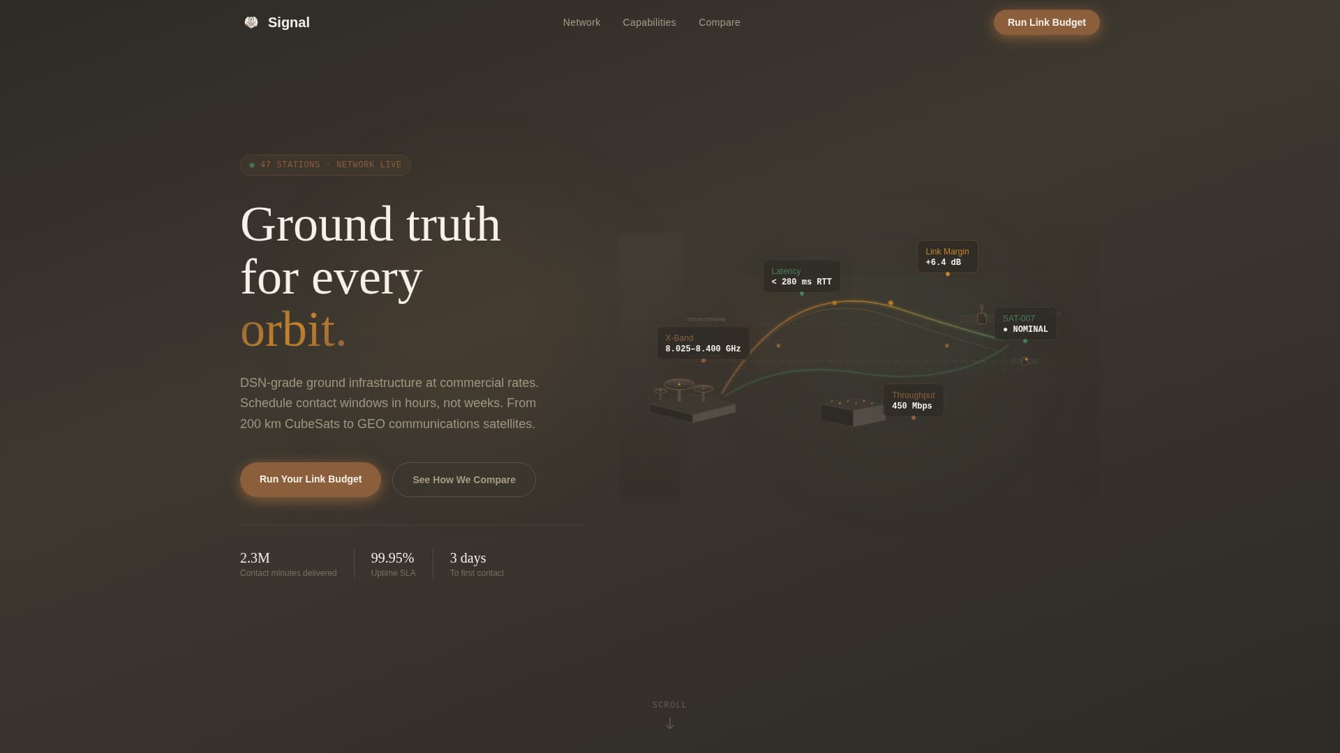 Signal - Precision Groundstation Landing Page Template