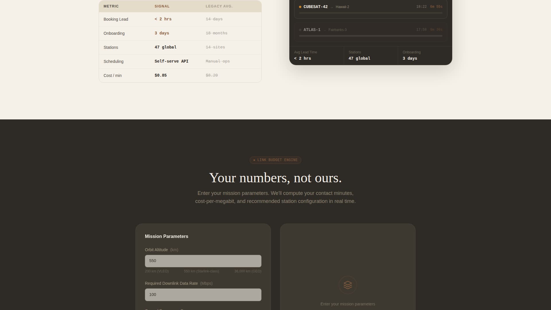 Signal - Precision Groundstation Landing Page Template
