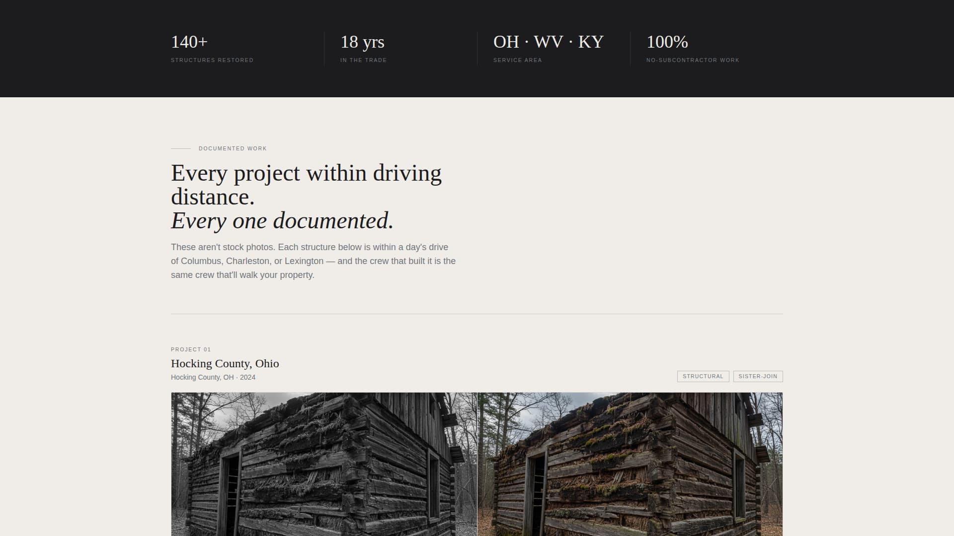 Complete Restoration & Preservation Appointment Booking Website Template