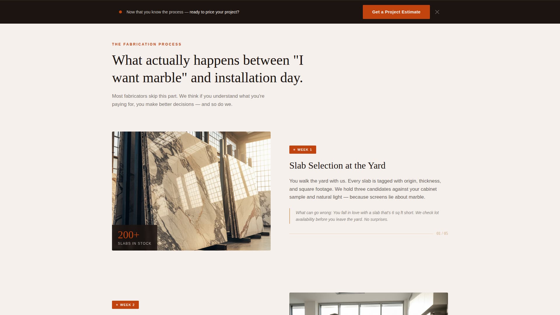 Specialist Marble Products Professional Website Template