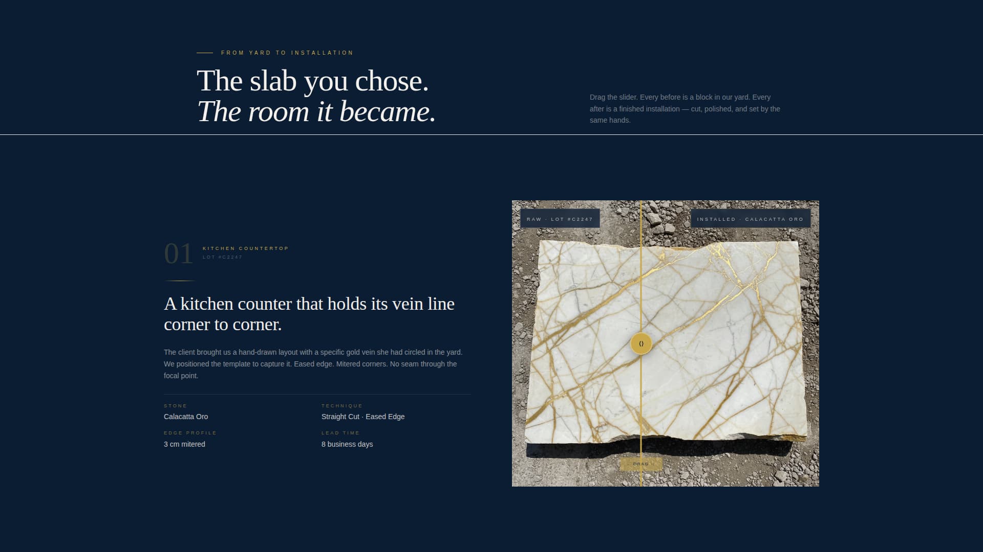 Specialist Marble Products Appointment Booking Website Template
