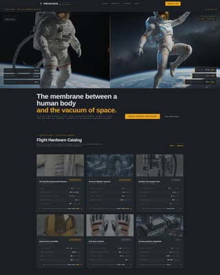 Pressurize - Flightqualified Spacesuit Landing Page Template