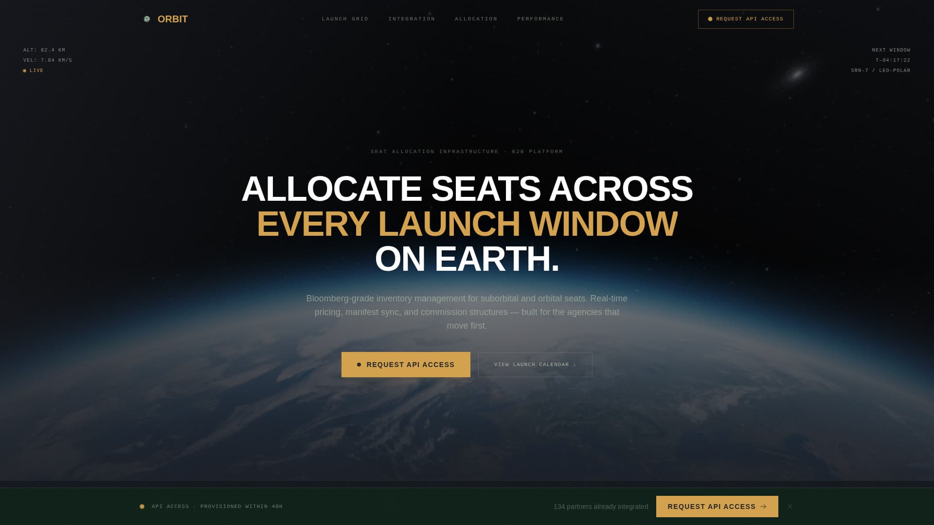 Space & Advanced Aerospace Appointment Booking Website Template