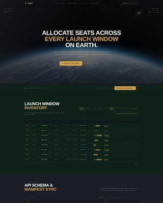 Space & Advanced Aerospace Appointment Booking Website Template