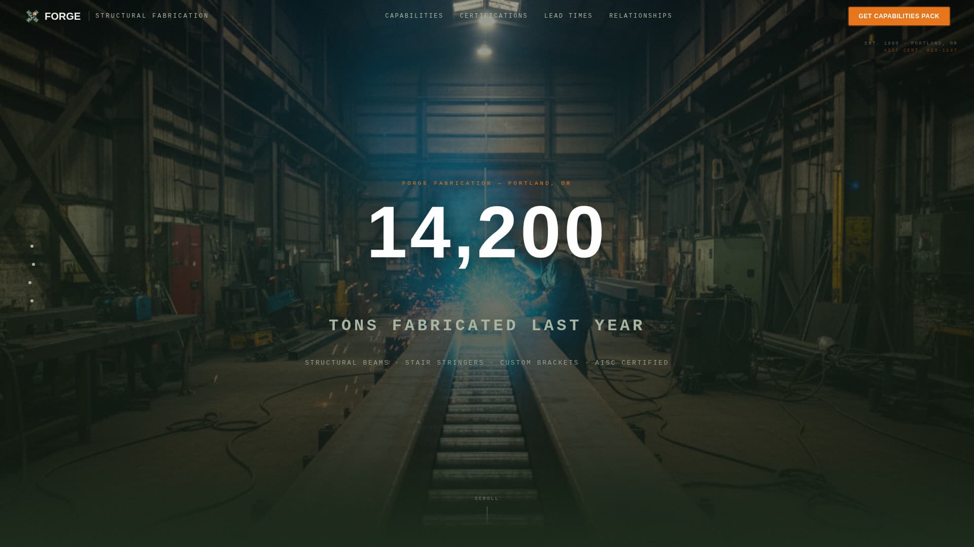 Advanced Metal & Steel Fabrication Professional Website Template