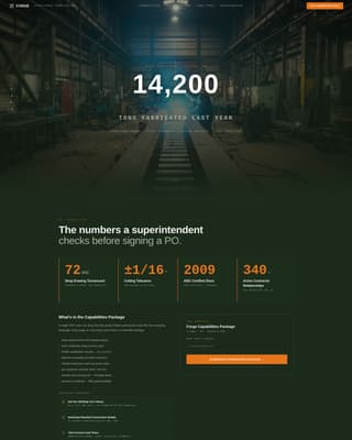 Advanced Metal & Steel Fabrication Professional Website Template
