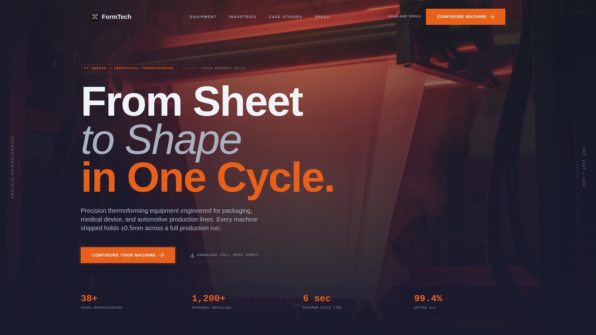 Manufacturing Processes Professional Website Template