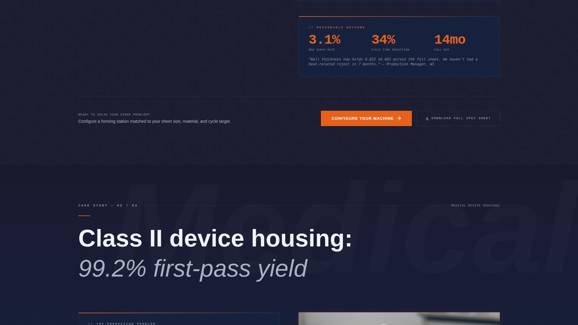 Manufacturing Processes Professional Website Template