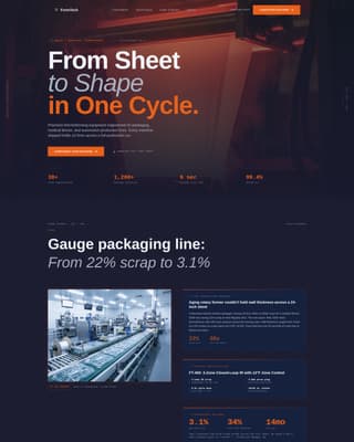 Manufacturing Processes Professional Website Template