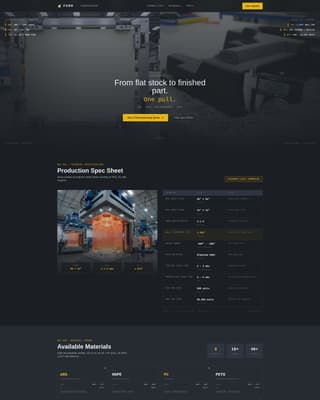 Manufacturing Processes Professional Website Template