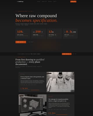 Manufacturing Processes Professional Website Template