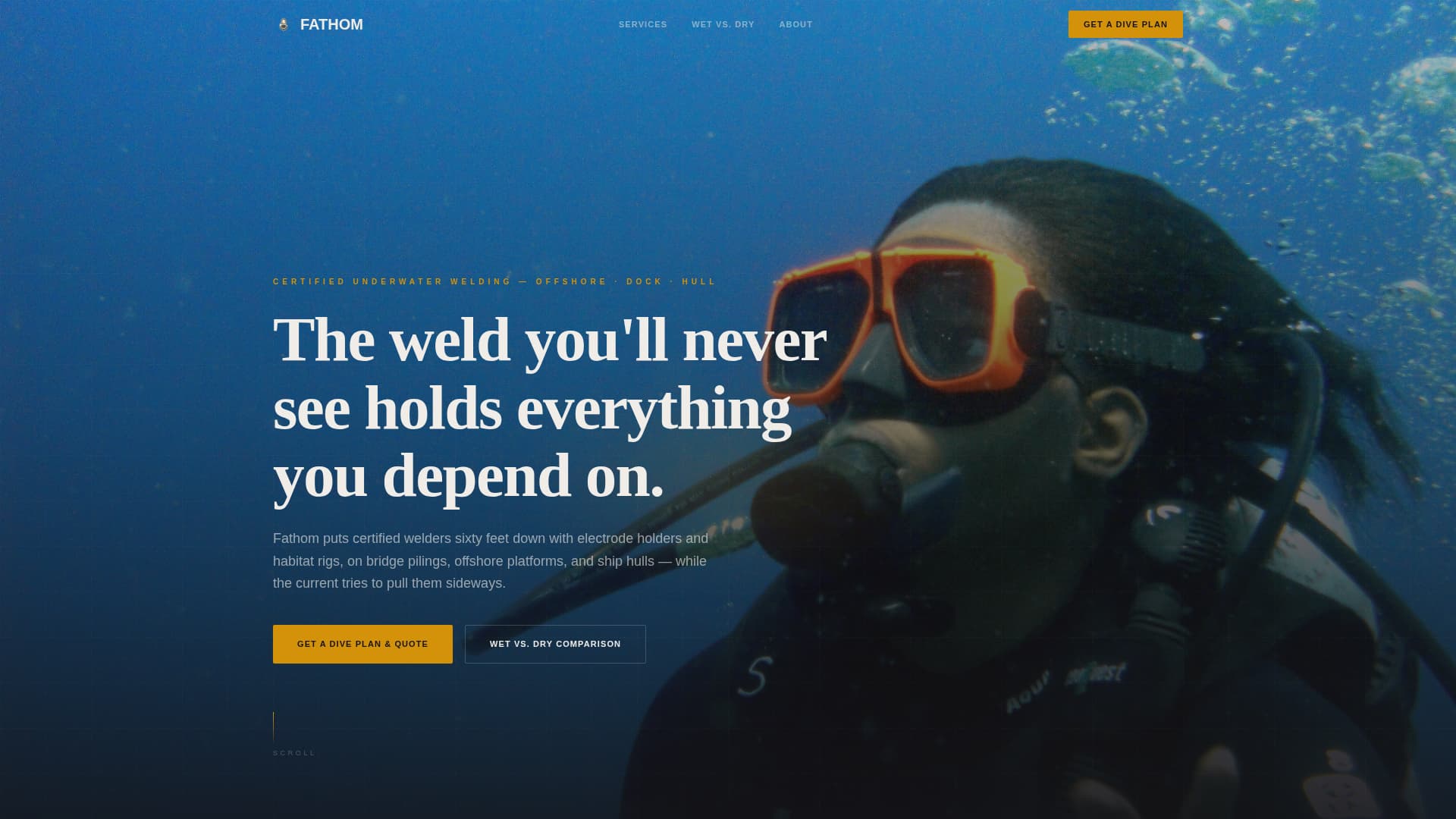 Underwater Welding Services Website Template
