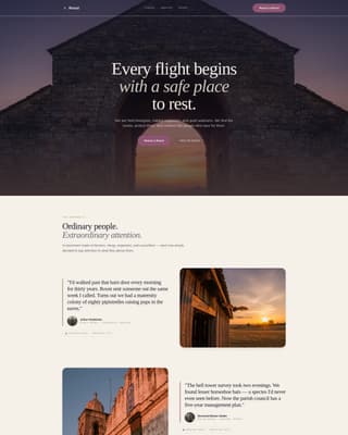 Wildlife & Conservation Reviews & Social Proof Website Template