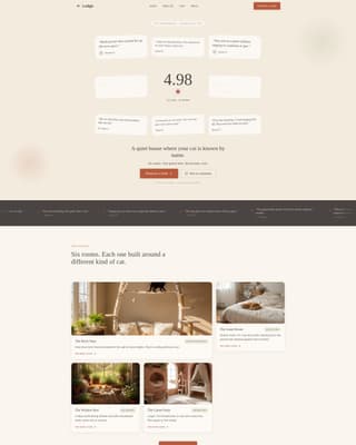 Pet Boarding & Daycare Reviews & Social Proof Website Template