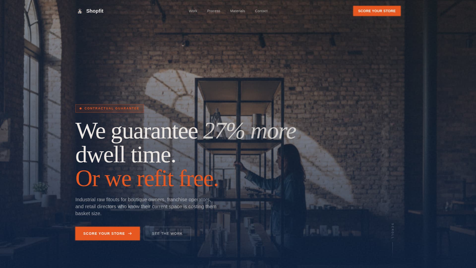 Retail Store Construction Appointment Booking Website Template