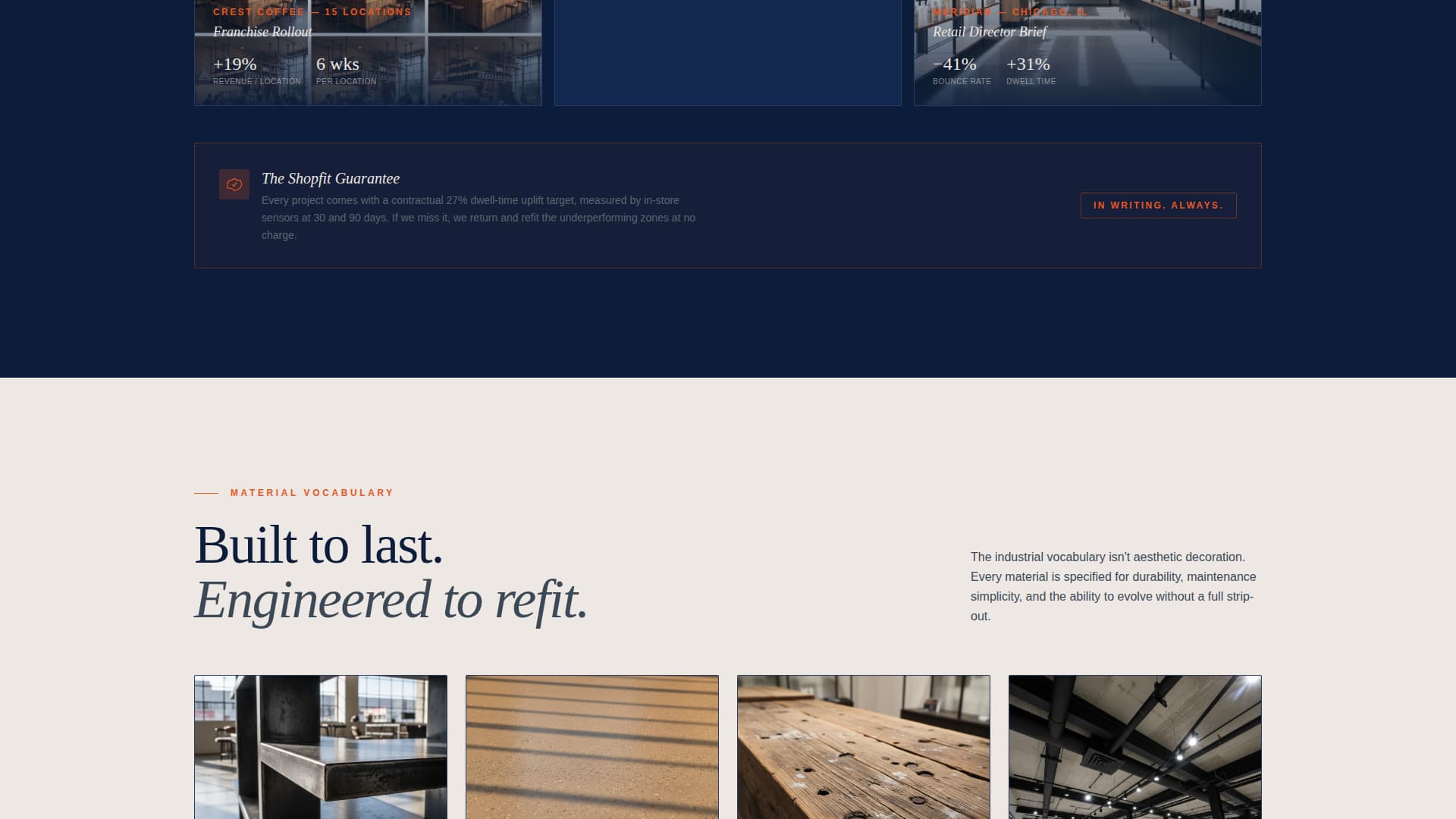 Retail Store Construction Appointment Booking Website Template