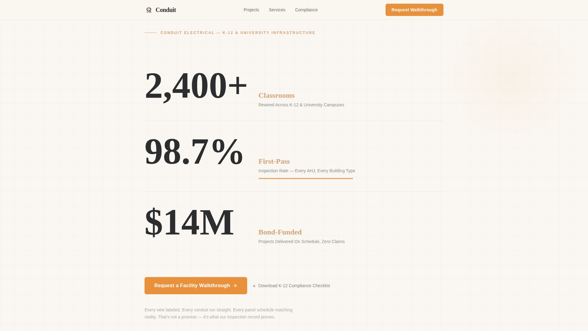 School & University Construction Privacy Policy & Terms Website Template