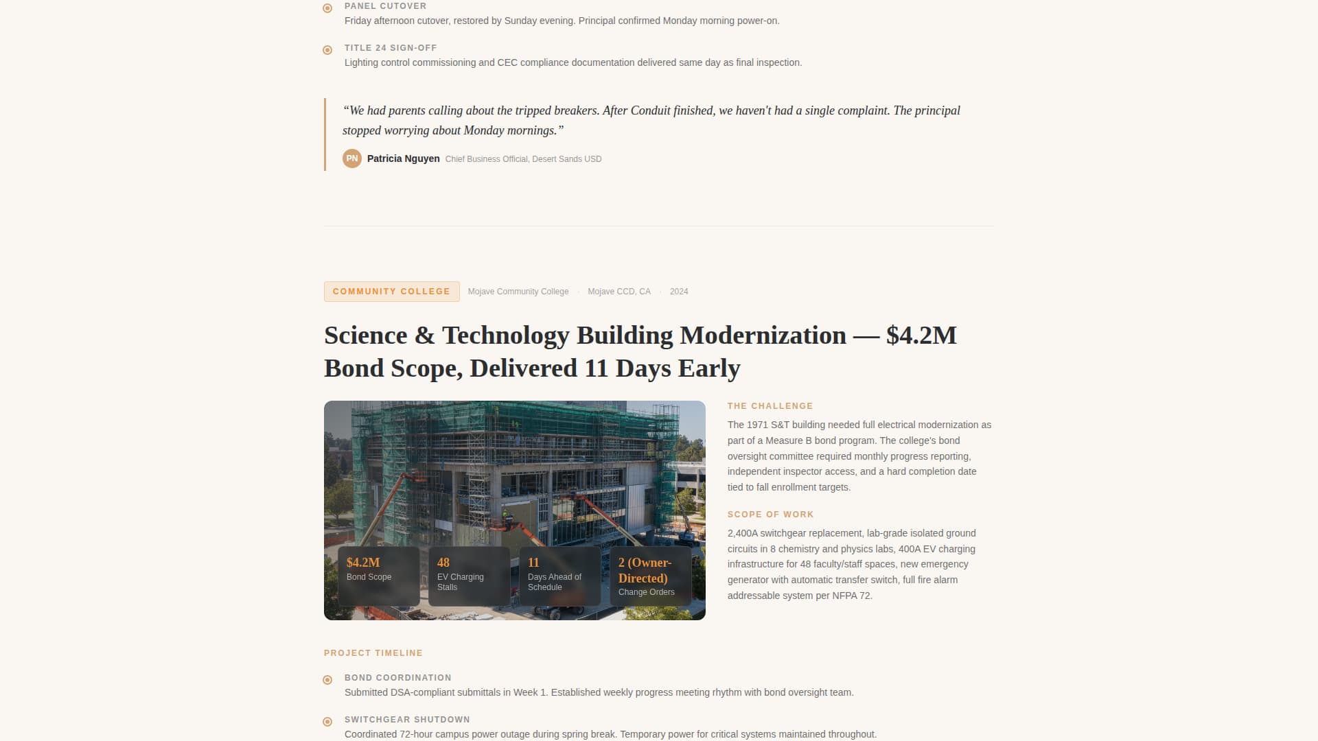School & University Construction Privacy Policy & Terms Website Template