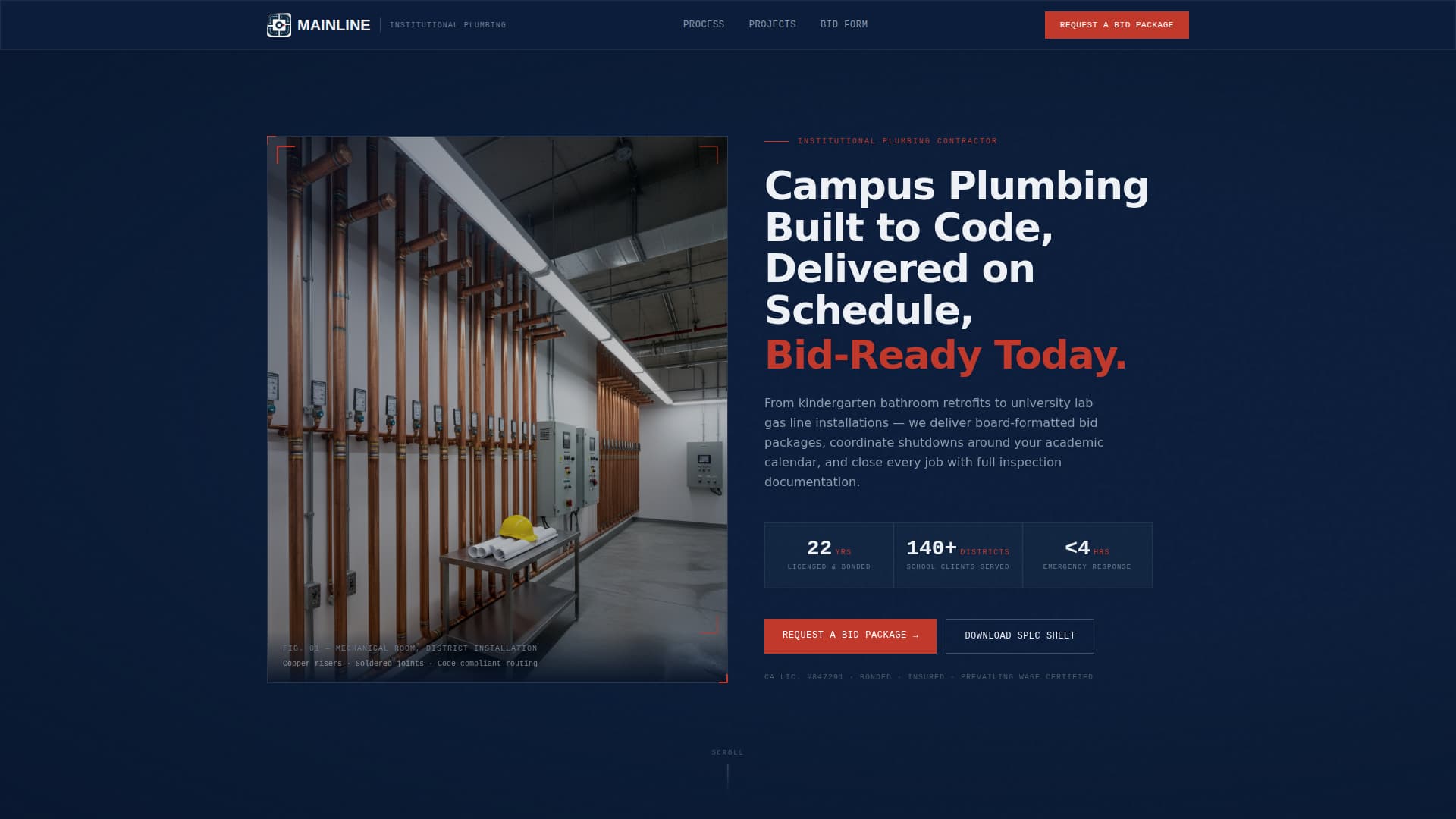 Specialist School & University Construction Professional Website Template