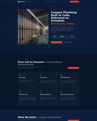 Specialist School & University Construction Professional Website Template