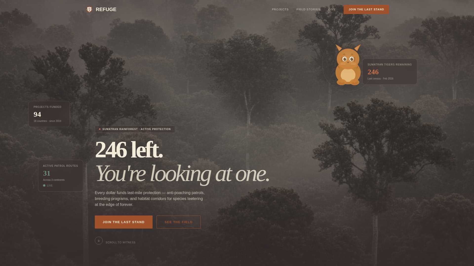 Wildlife & Conservation Portfolio & Case Study Website Template