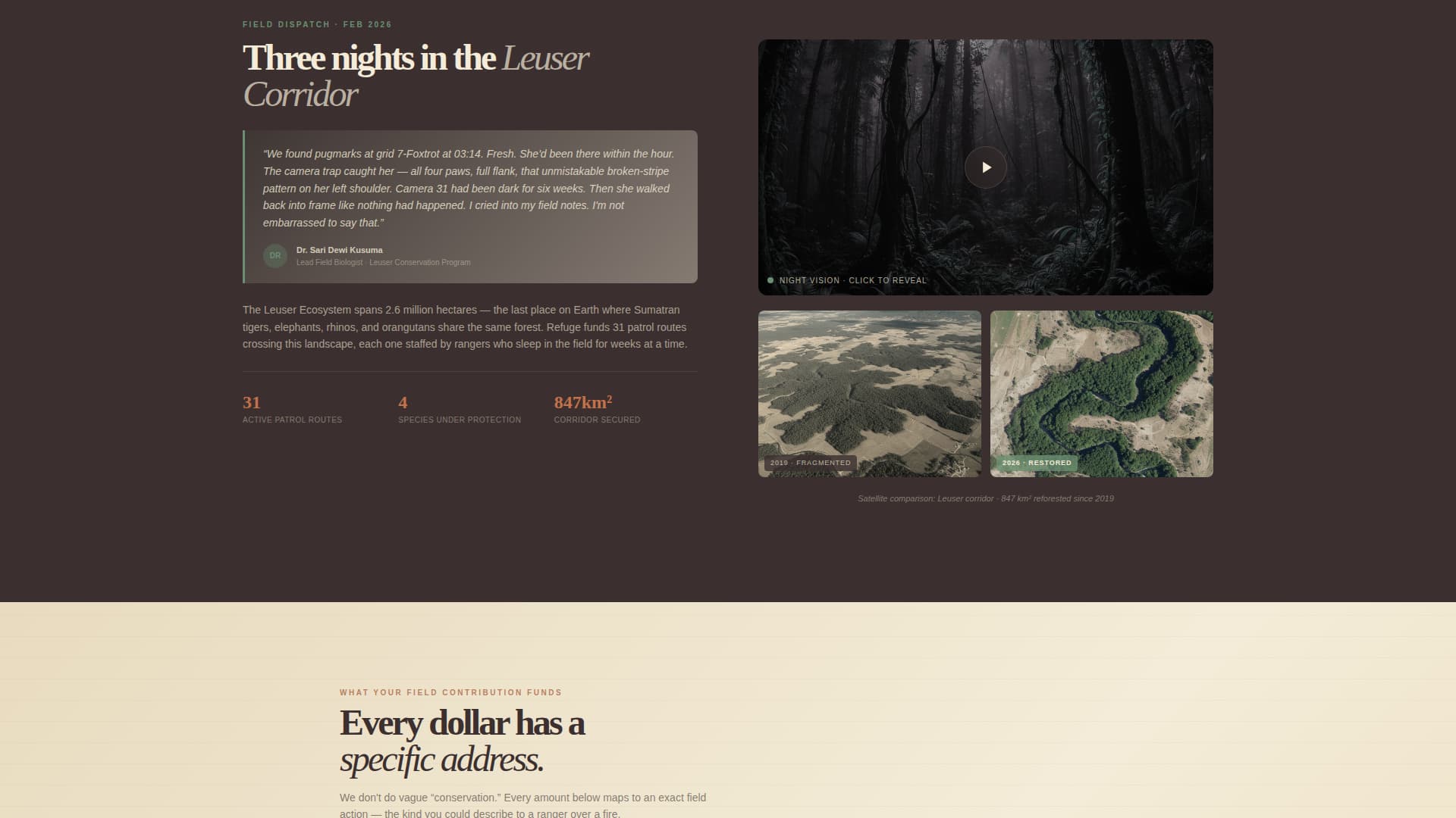 Wildlife & Conservation Portfolio & Case Study Website Template