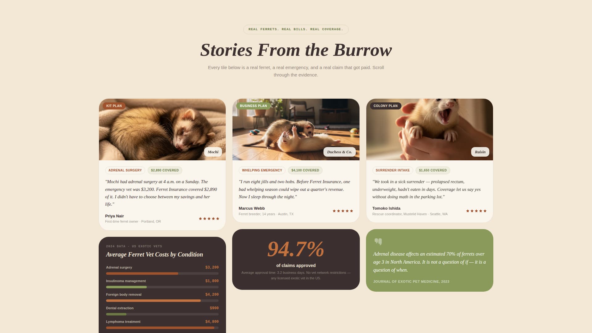 Ferret - Trusted Insurance Landing Page Template
