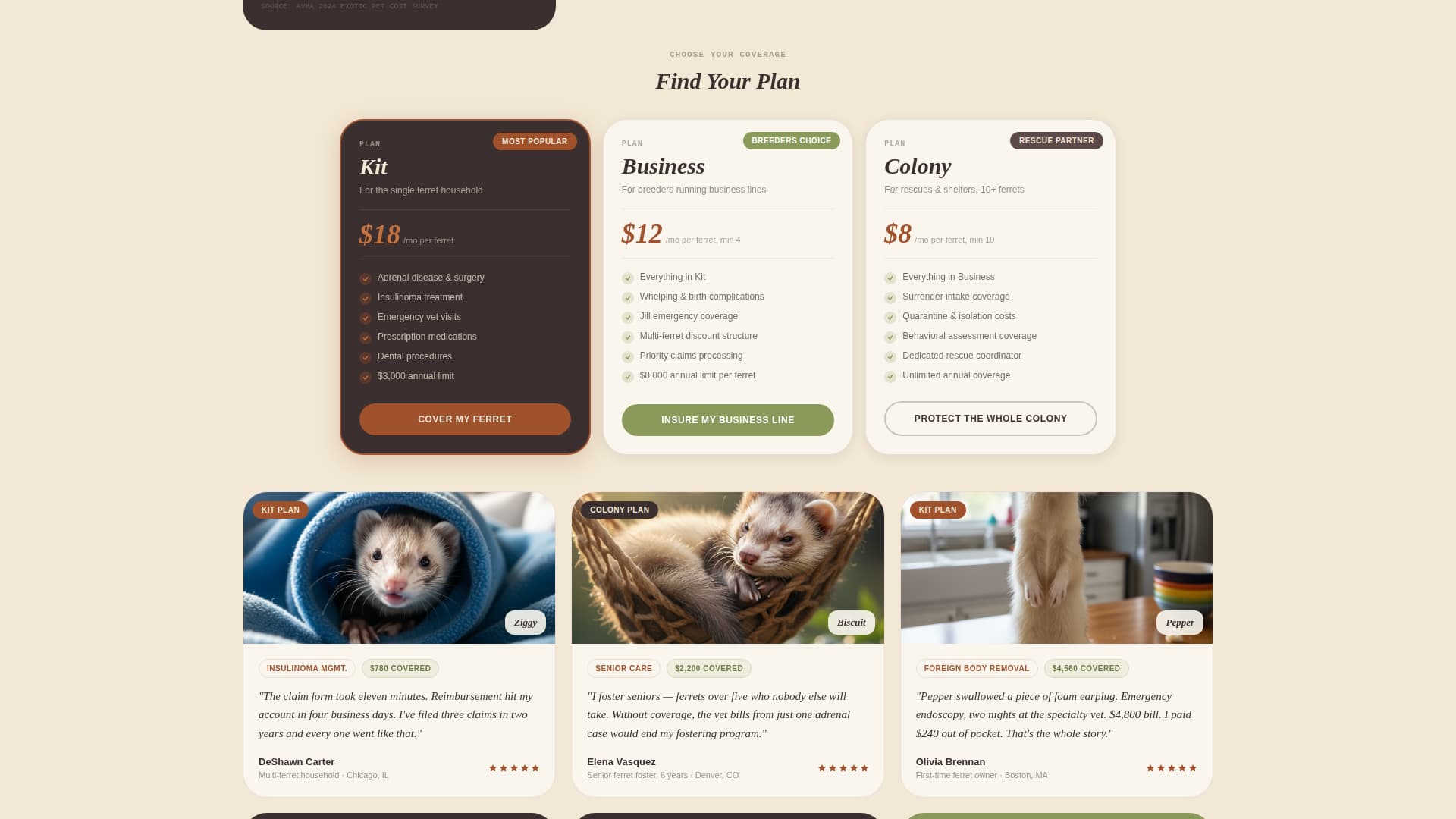 Ferret - Trusted Insurance Landing Page Template