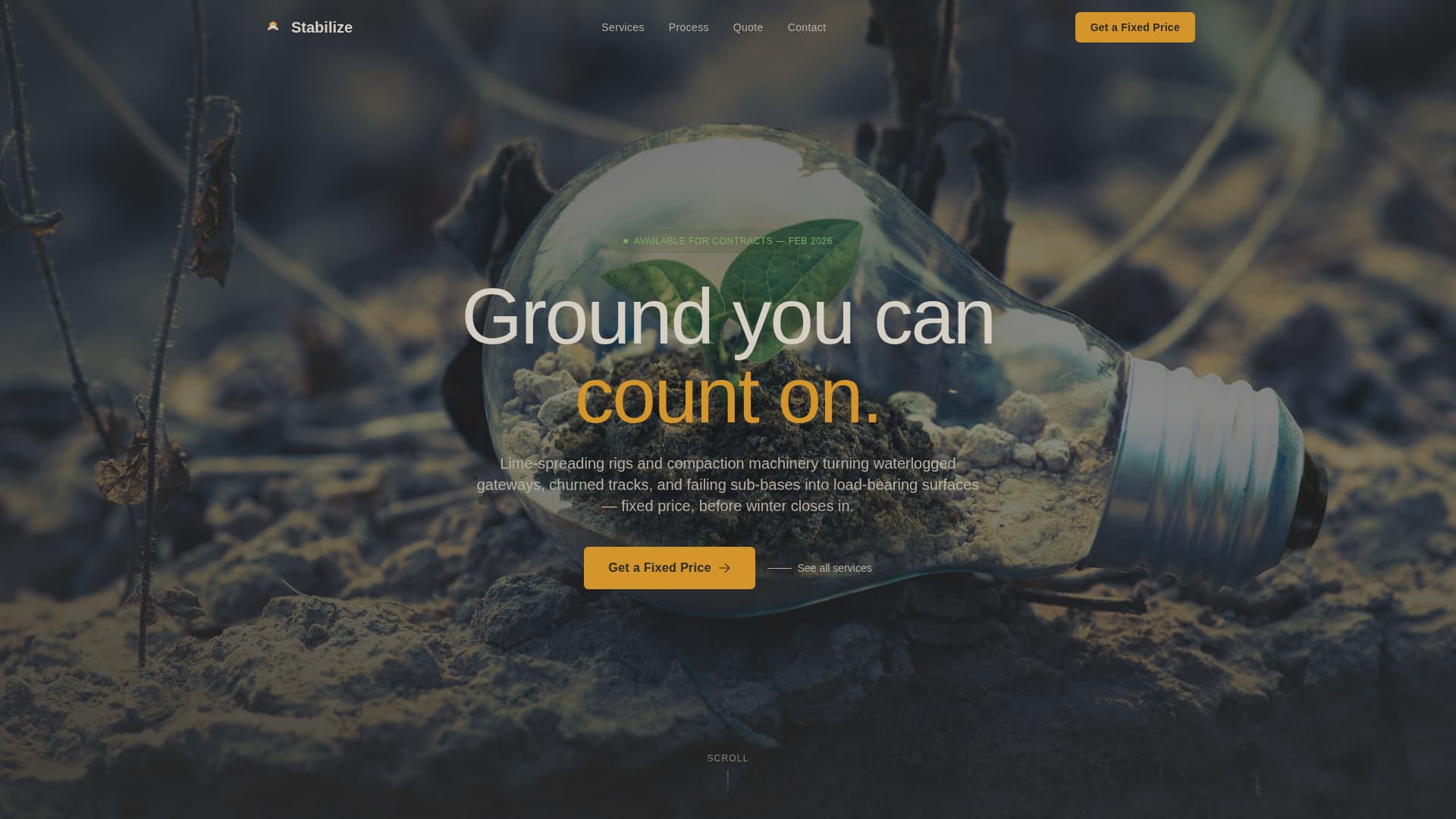 Specialist Demolition & Site Work Cost Estimator Website Template