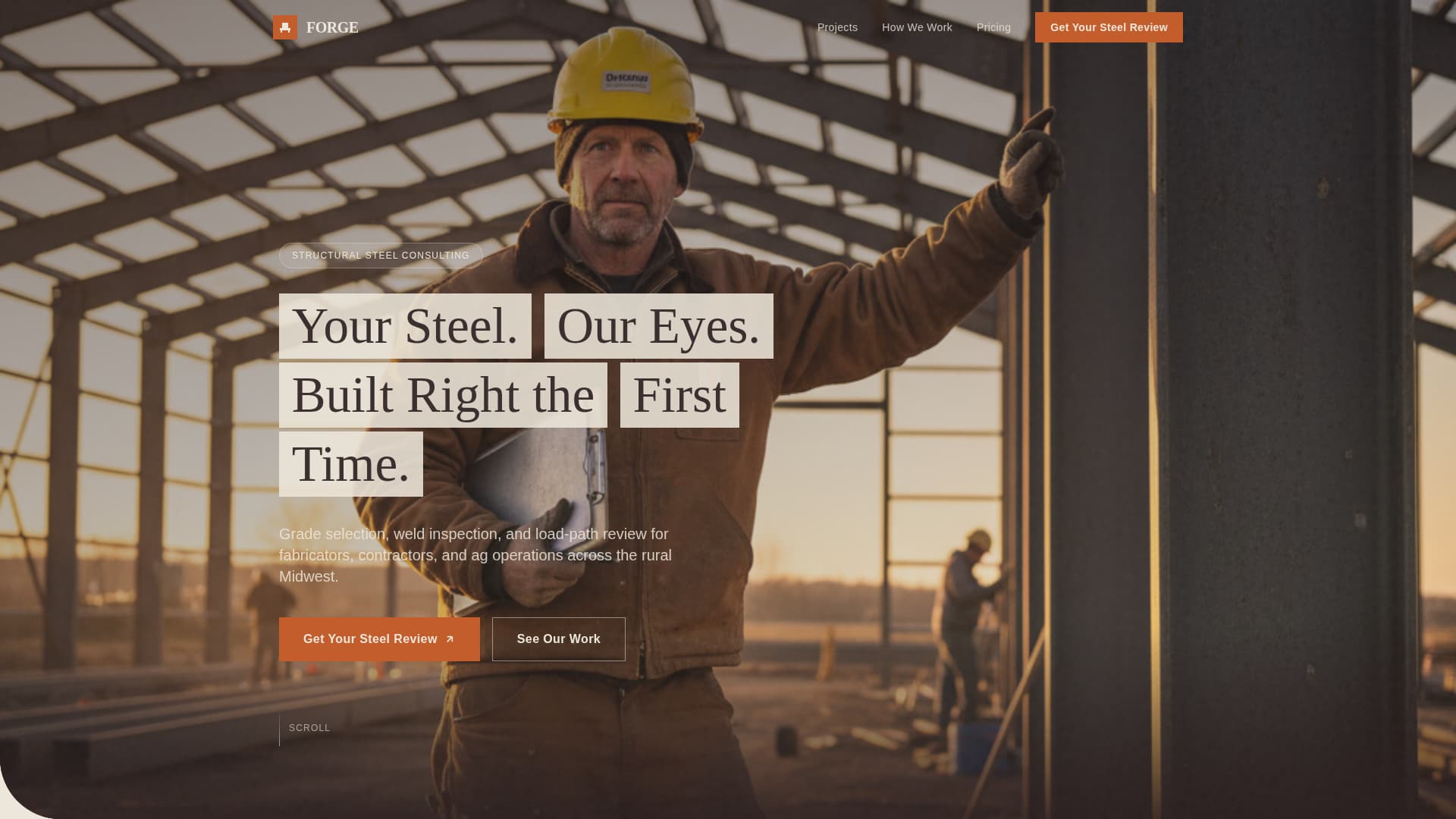 Steel Products Pricing & Packages Website Template