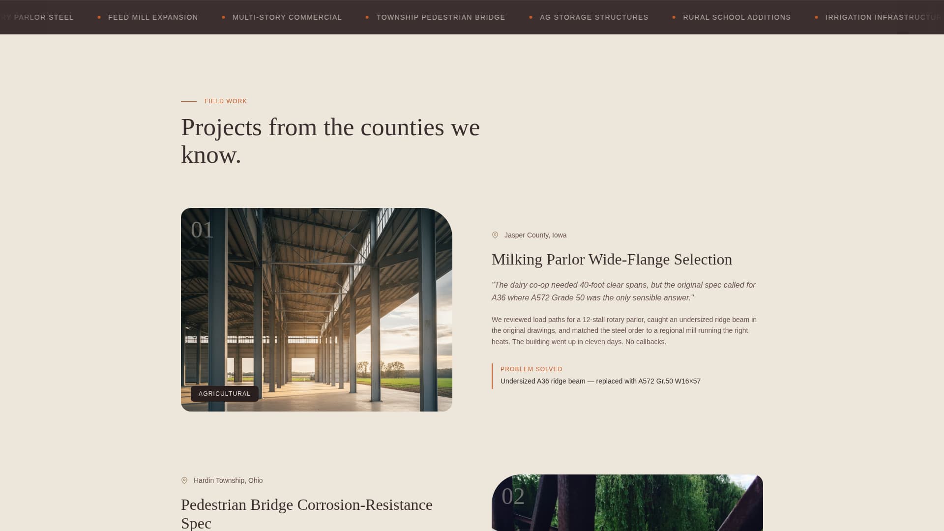 Steel Products Pricing & Packages Website Template