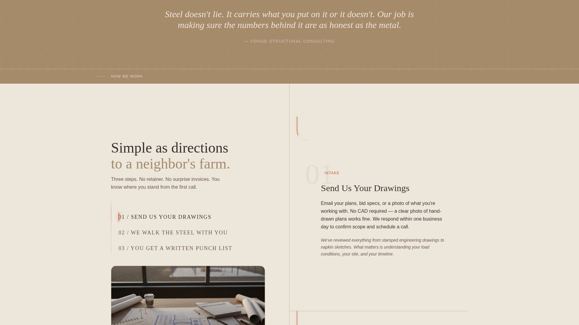 Steel Products Pricing & Packages Website Template