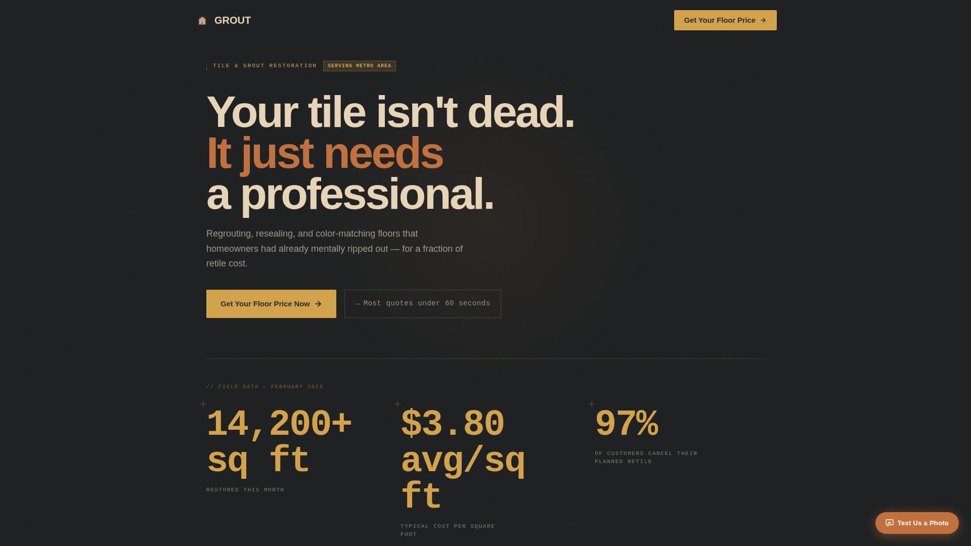 Tile Products Pricing & Packages Website Template