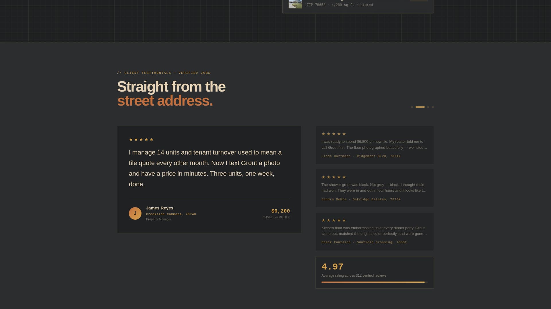 Tile Products Pricing & Packages Website Template