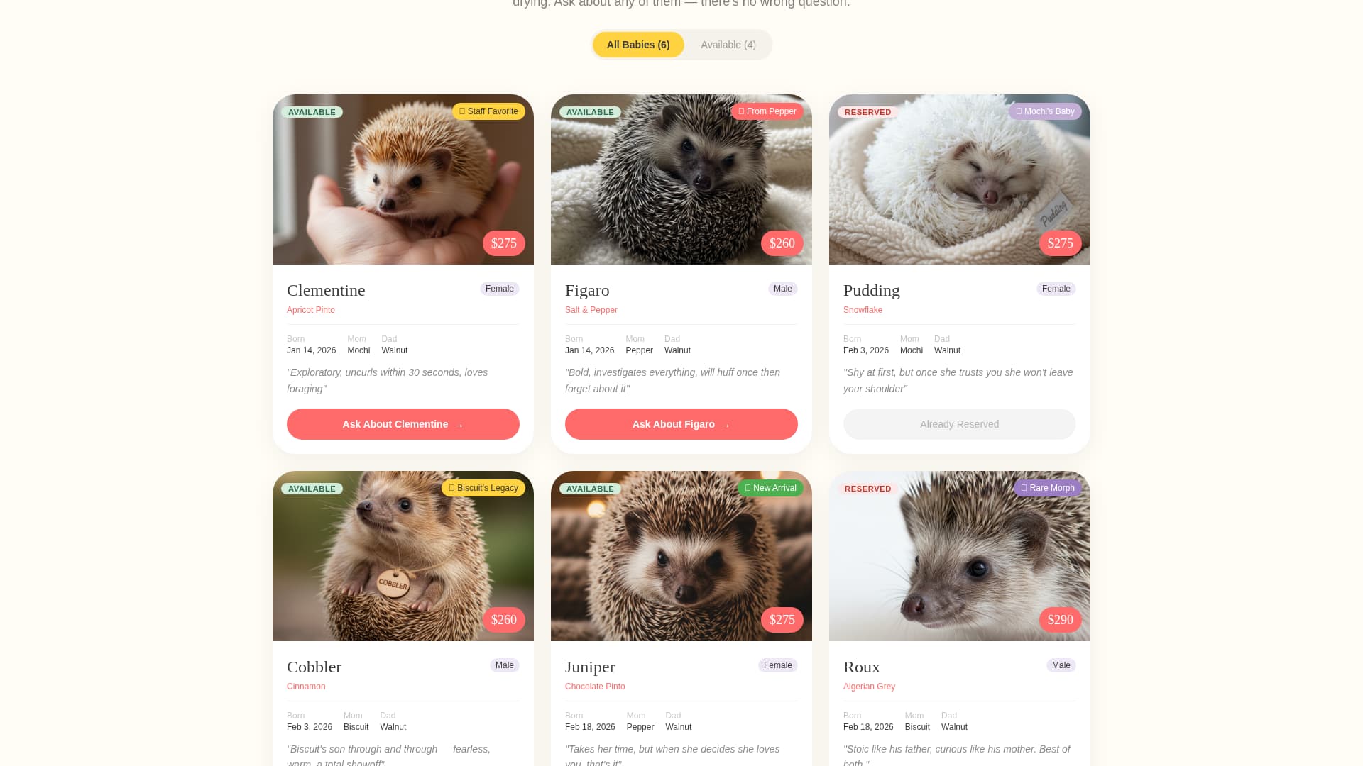 Complete Hedgehog Services Professional Website Template
