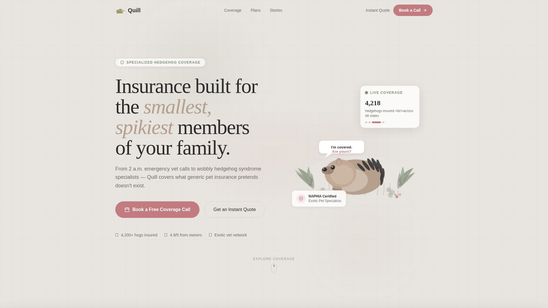 Advanced Hedgehog Services Appointment Booking Website Template