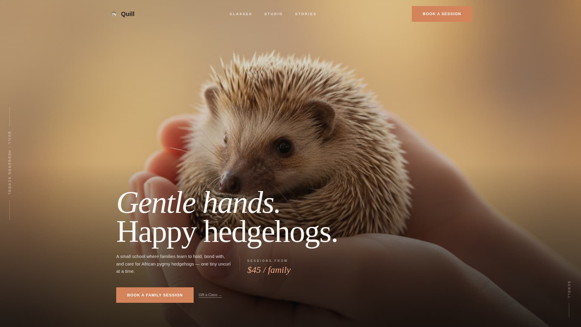 Complete Hedgehog Services Appointment Booking Website Template