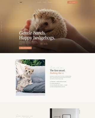 Complete Hedgehog Services Appointment Booking Website Template