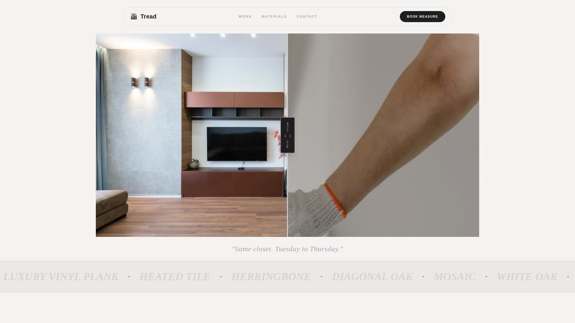 Walk-In Closet Renovation Appointment Booking Website Template