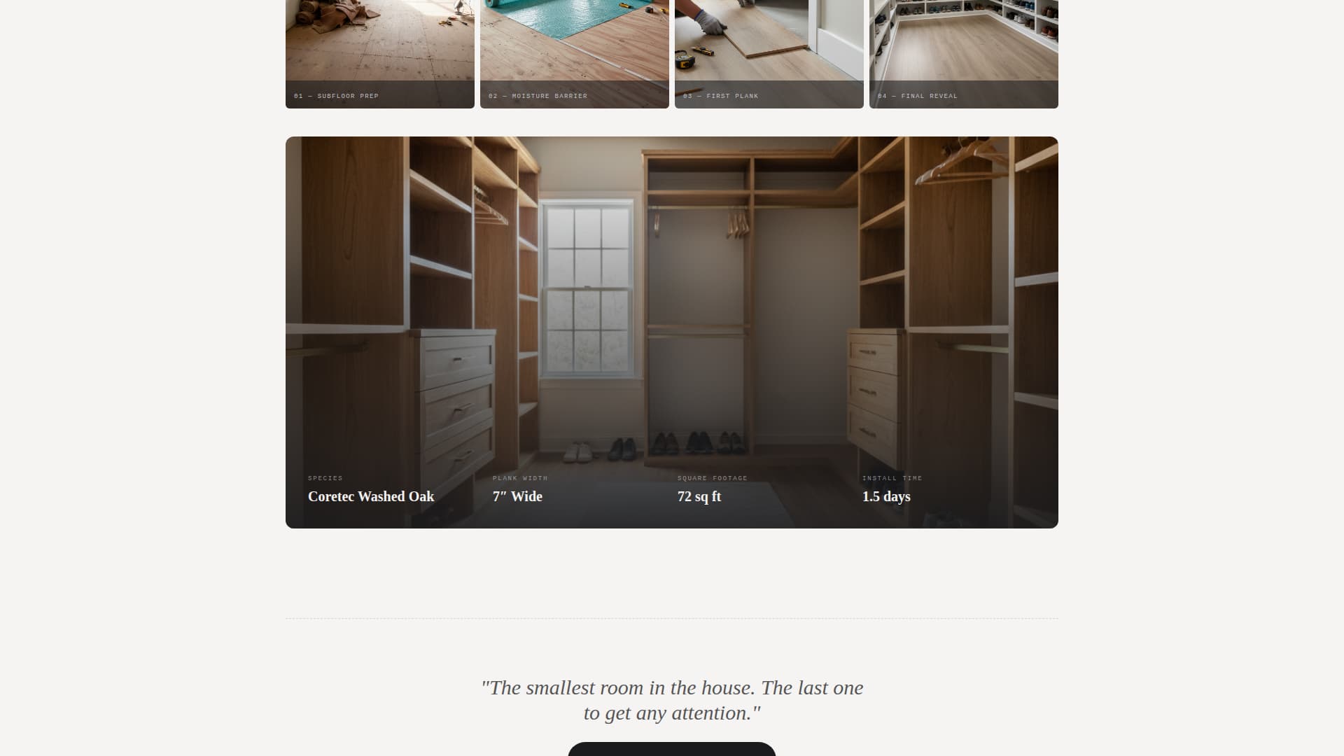 Walk-In Closet Renovation Appointment Booking Website Template