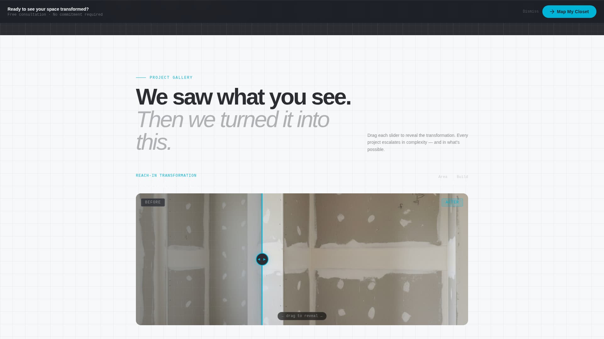 Walk-In Closet Renovation Professional Website Template