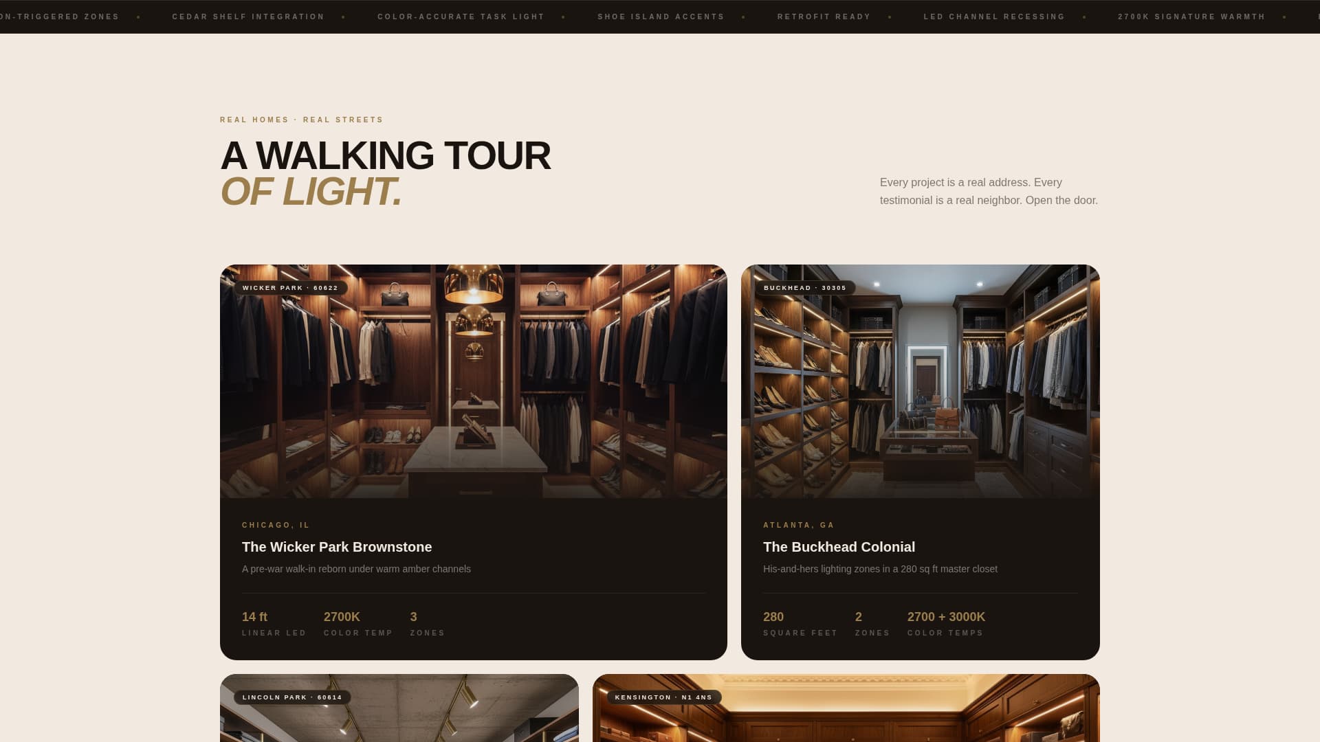 Specialist Walk-In Closet Renovation Appointment Booking Website Template
