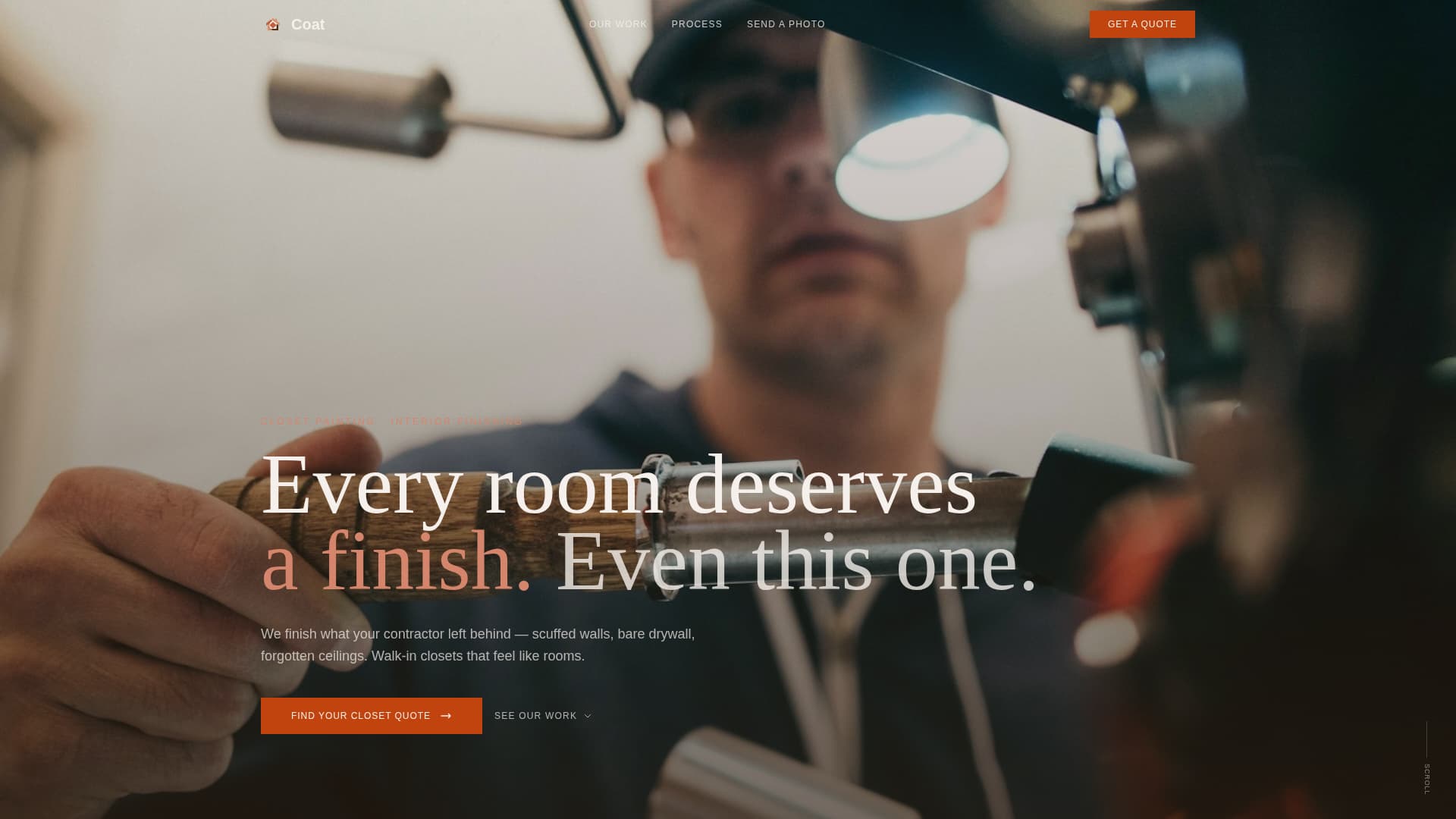 Specialist Walk-In Closet Renovation Professional Website Template