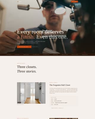 Specialist Walk-In Closet Renovation Professional Website Template