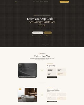 Advanced Kitchen & Bathroom Remodeling Professional Website Template