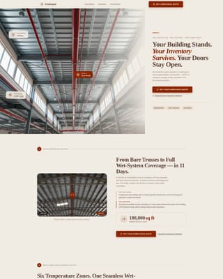 Warehouse & Factory Construction Privacy Policy & Terms Website Template