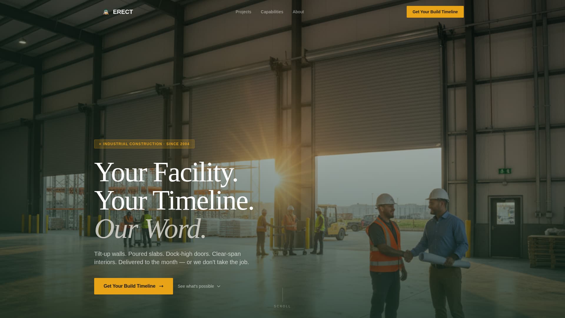 Advanced Warehouse & Factory Construction Appointment Booking Website Template