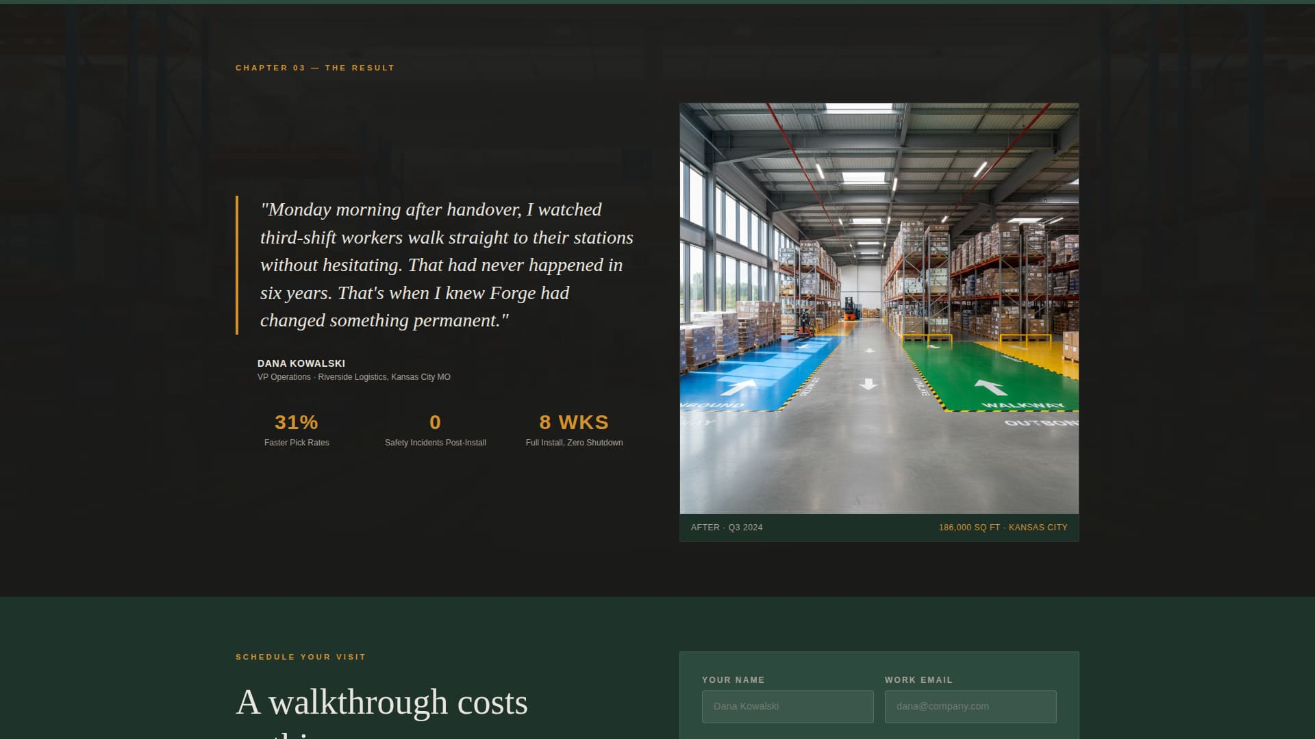 Warehouse & Factory Construction Appointment Booking Website Template