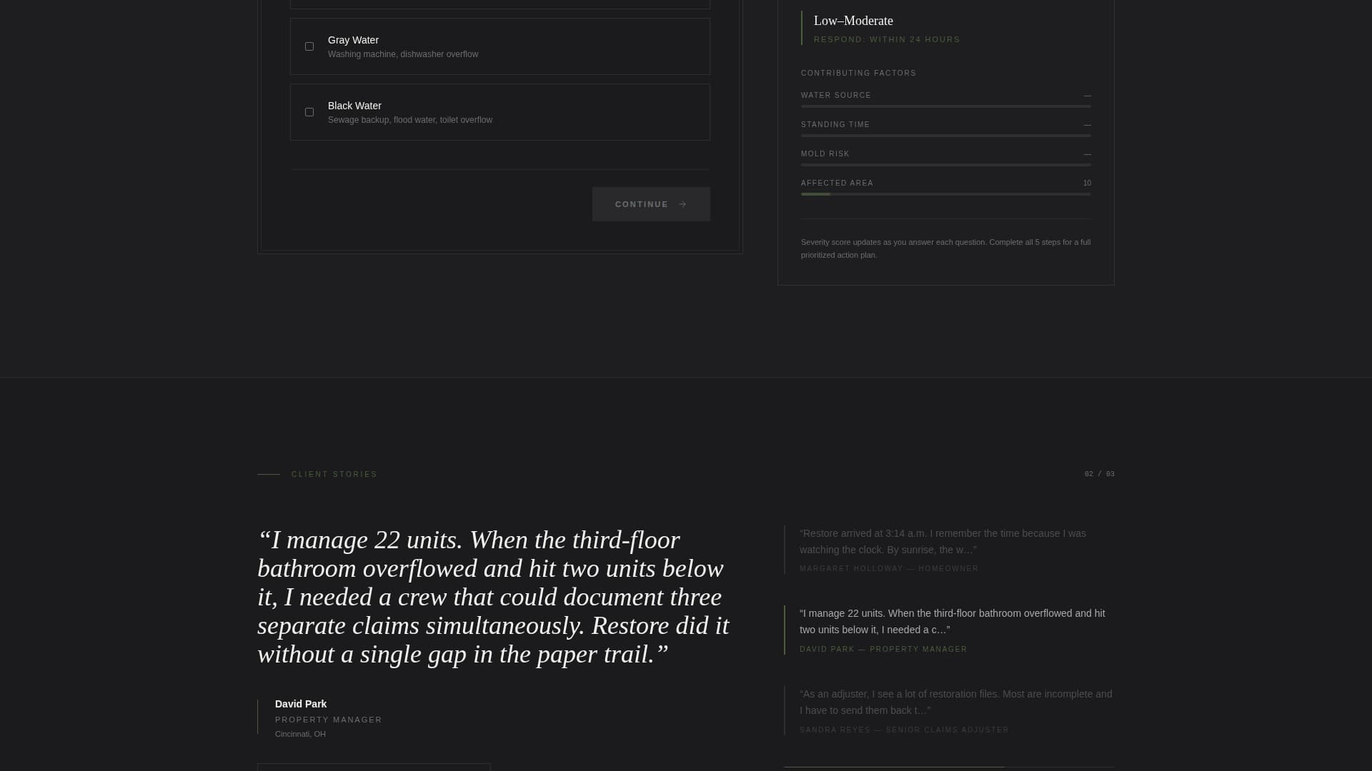 Restoration & Preservation Portfolio & Case Study Website Template